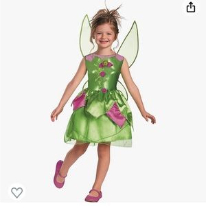 Official Disney Licensed Costume
Sheer green detachable wings, Shoes not incl.
